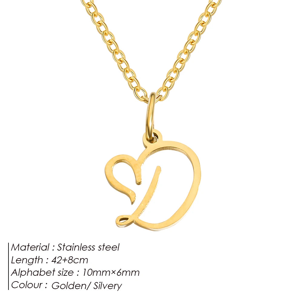 Aurellia Signature Letter Pendant Necklace