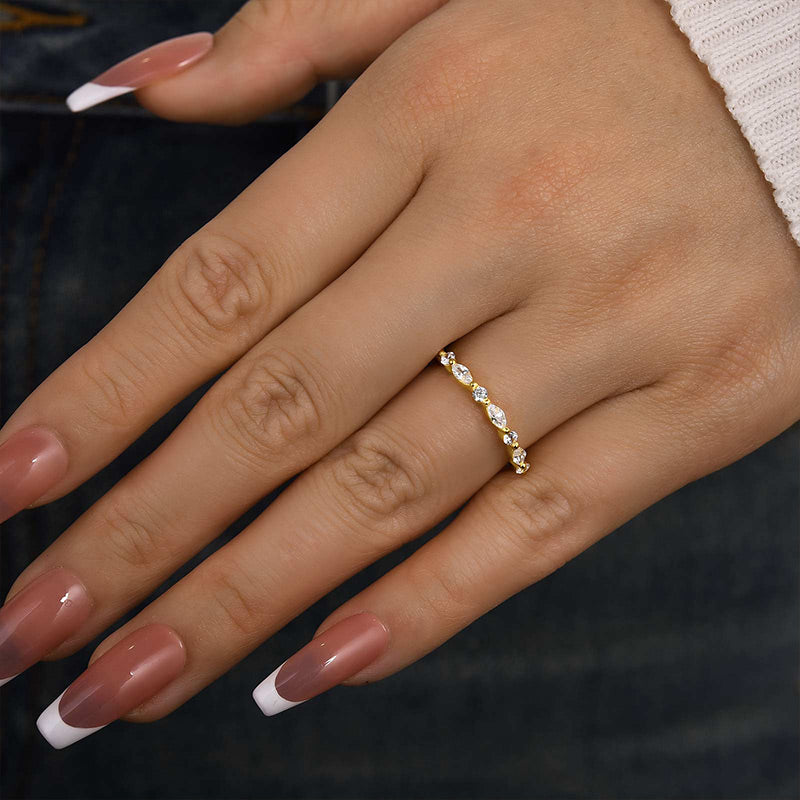 Aurellia Marquise Band White Gold