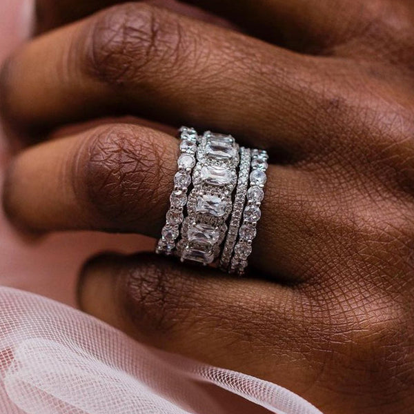 Aurellia Luxurious 4PC Cushion Band Set Yellow Gold